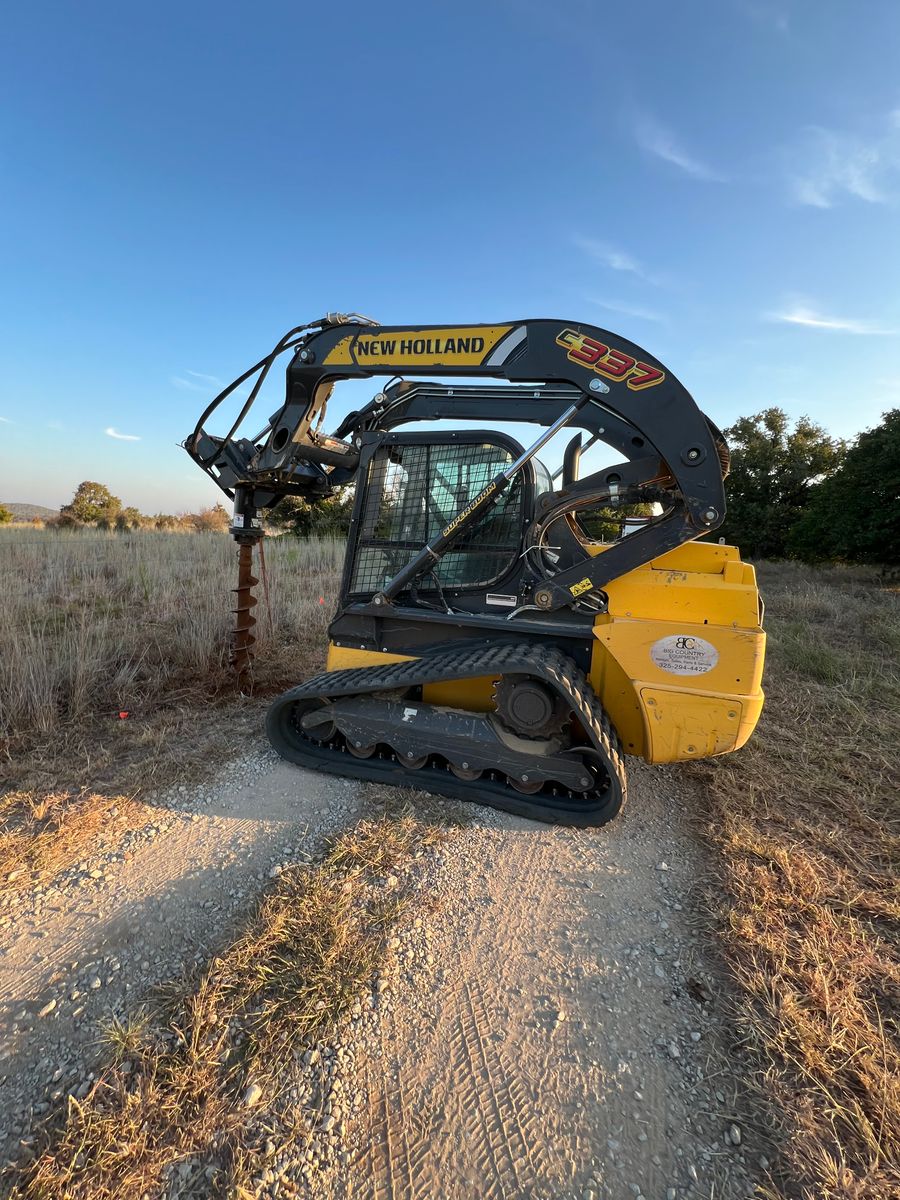 Post Holes for D&D Custom Services in Jacksboro,  TX