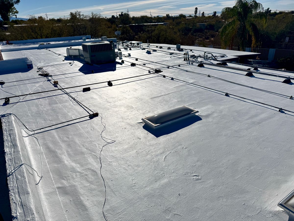 Roof Coating for Eco Form Construction in Tucson, AZ