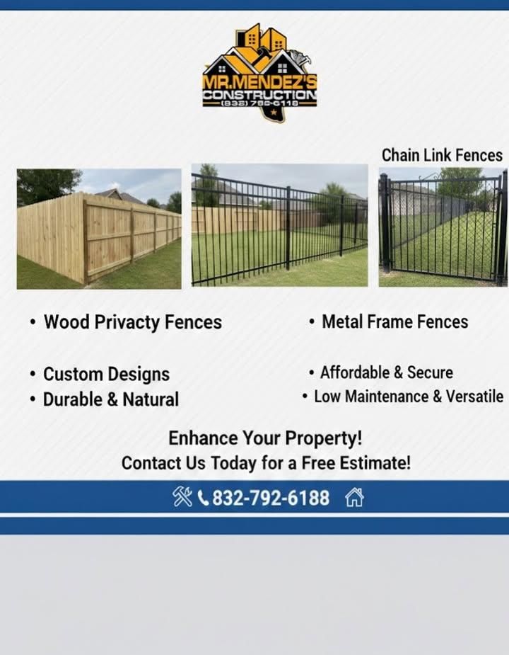 Fencing for Mr. Mendez's Construction in Houston, TX