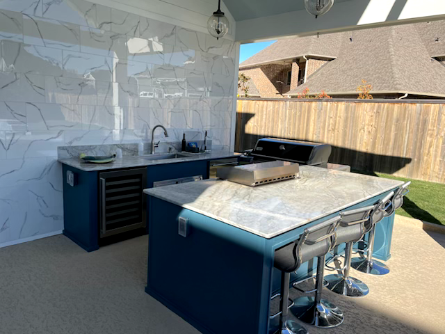 Custom Tile for Out Back Pool and Spa Creations in The Woodlands, TX