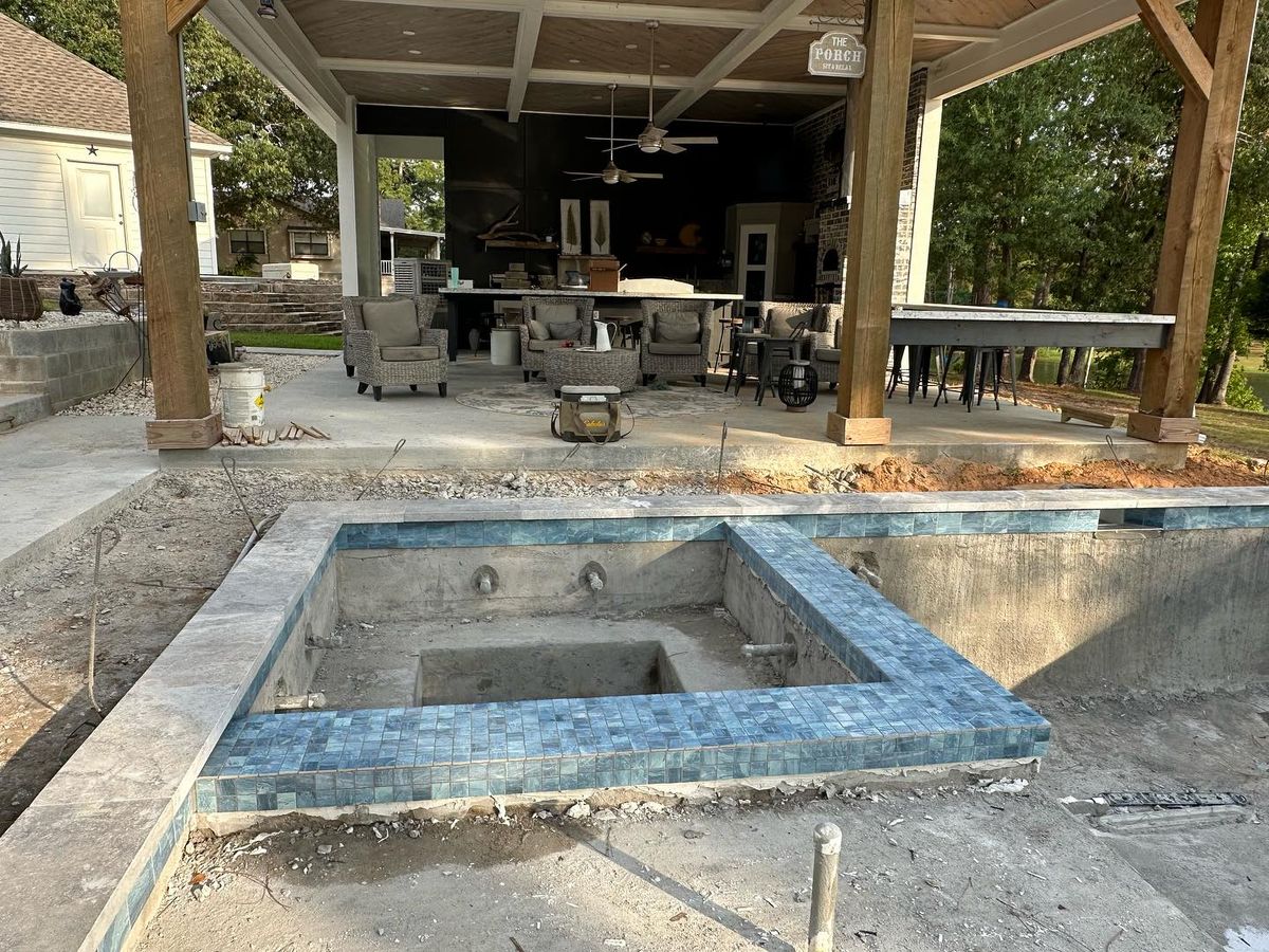 Custom Pool Construction for J & P Construction in Houston, TX