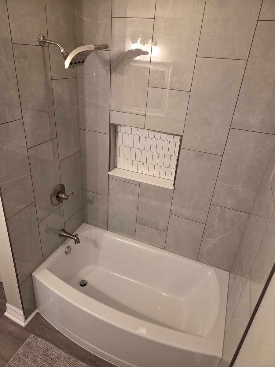 Bathroom Remodel for D&J Custom Floors in Nederland, TX