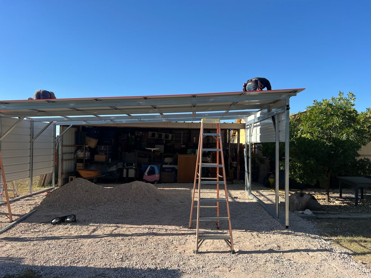 Carports and garages or even man caves for On The Way Mobile Services in Hobbs, NM