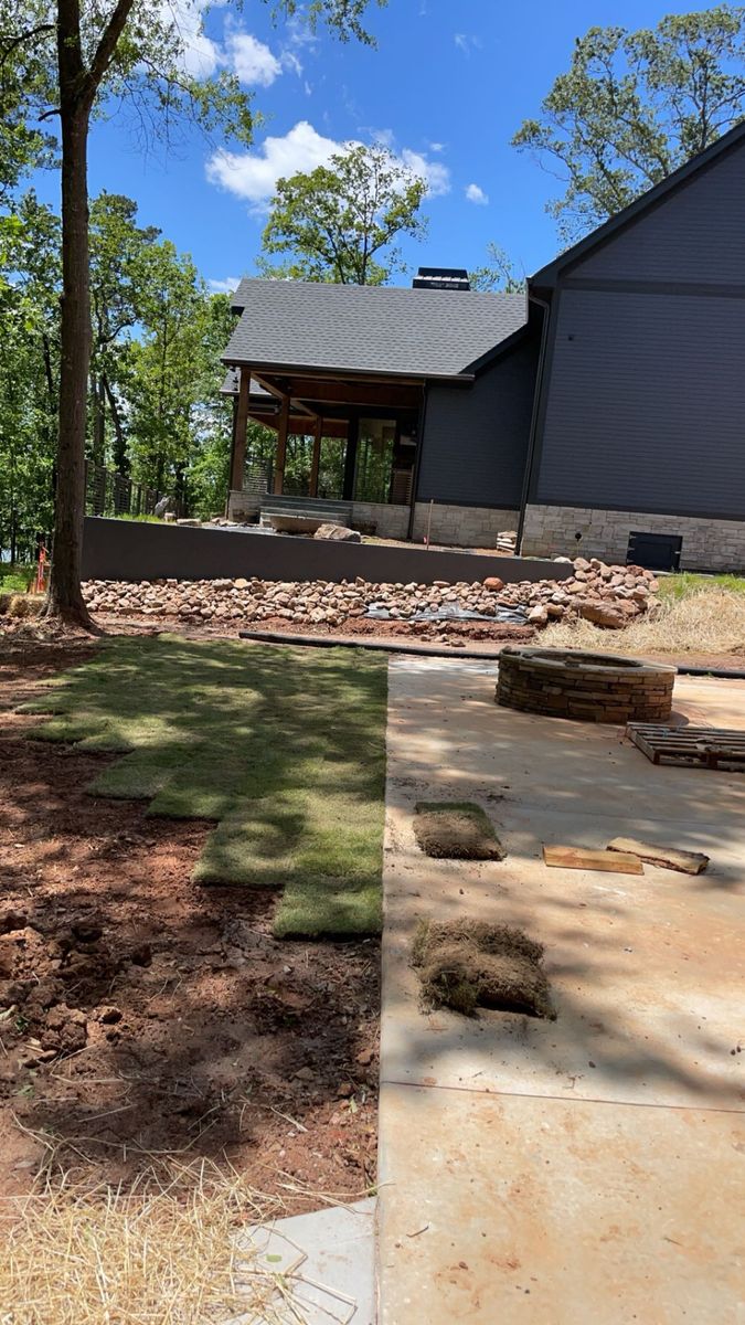 Sod Installs for Peach State Landscaping in Hartwell, GA