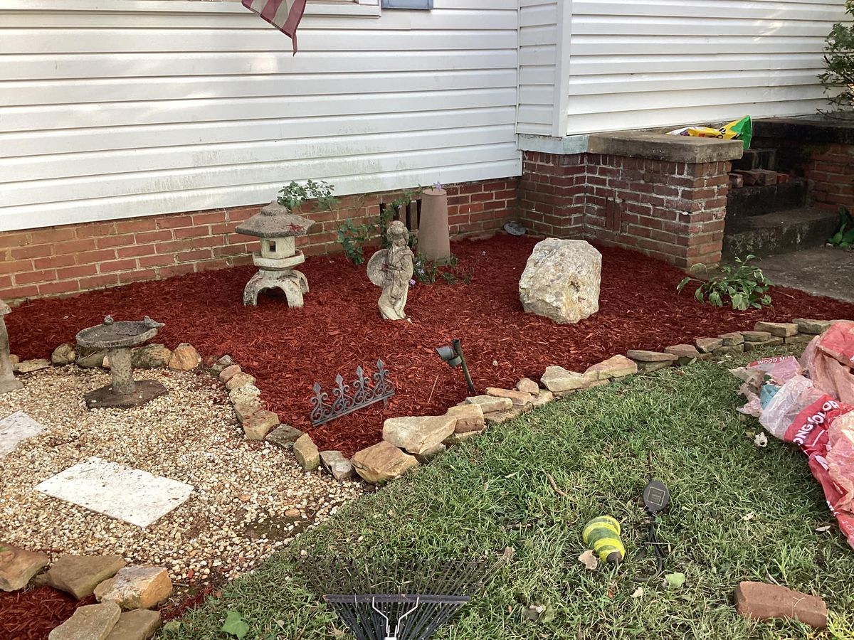 Mulch / Pine Straw installation for Xtreme Landscaping & Lawn Care in Lincoln, AL