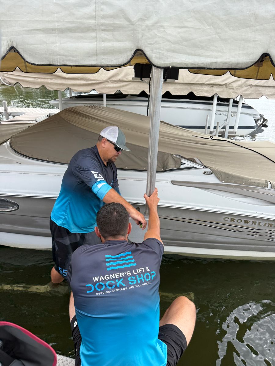 Seasonal Waterfront Service for Wagner's Lift & Dock Shop LLC in Watervliet, MI