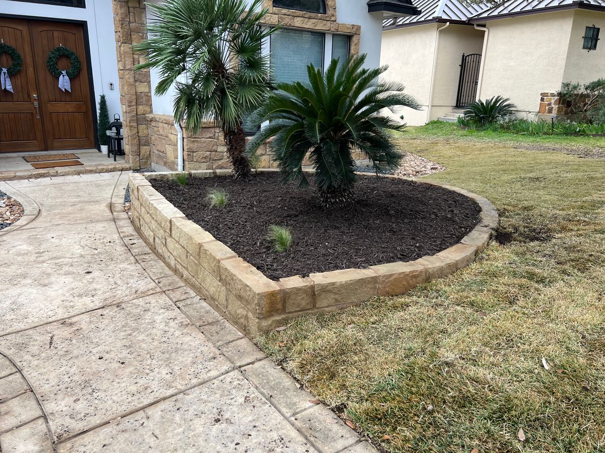 Mulch Installation for DR Landscape in San Antonio, TX