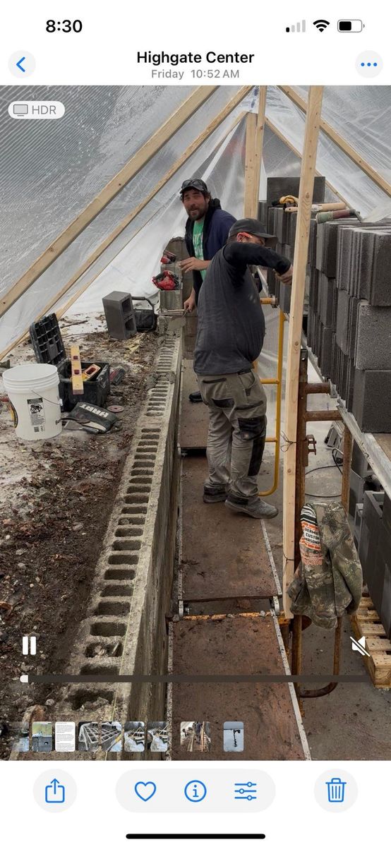 Brickwork for Vermont Custom Masonry, LLC in Chittenden County, VT