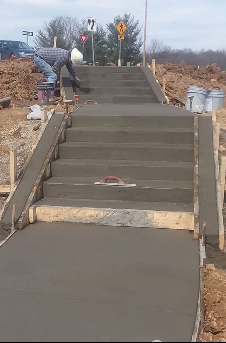 Stair Design & Installation for Quintero Concrete in Christiansburg, VA