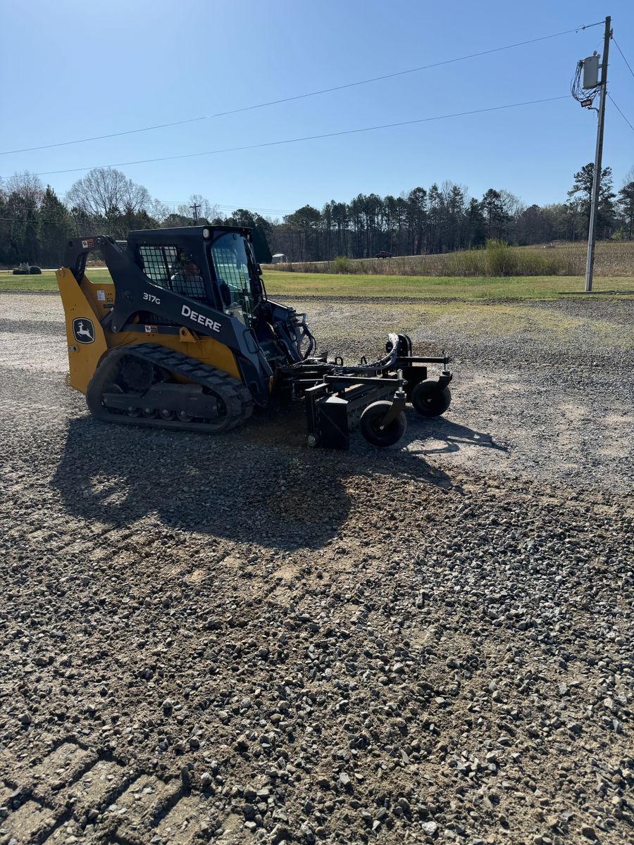 Skid Steer Work for Grandview Lawn Care in Norwood, NC