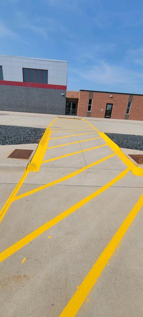Line Striping for Midwest Line Striping LLC in Spirit Lake, IA
