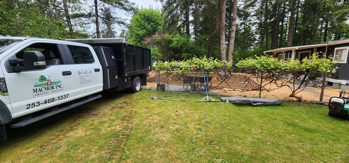 Landscape Installation for Macmor Inc. in Puyallup, WA