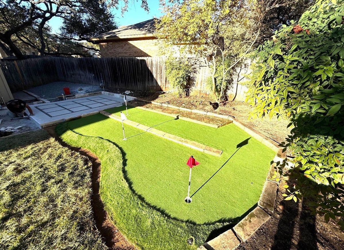 Putting Green Installation for Creative Edge Co. in San Antonio, TX