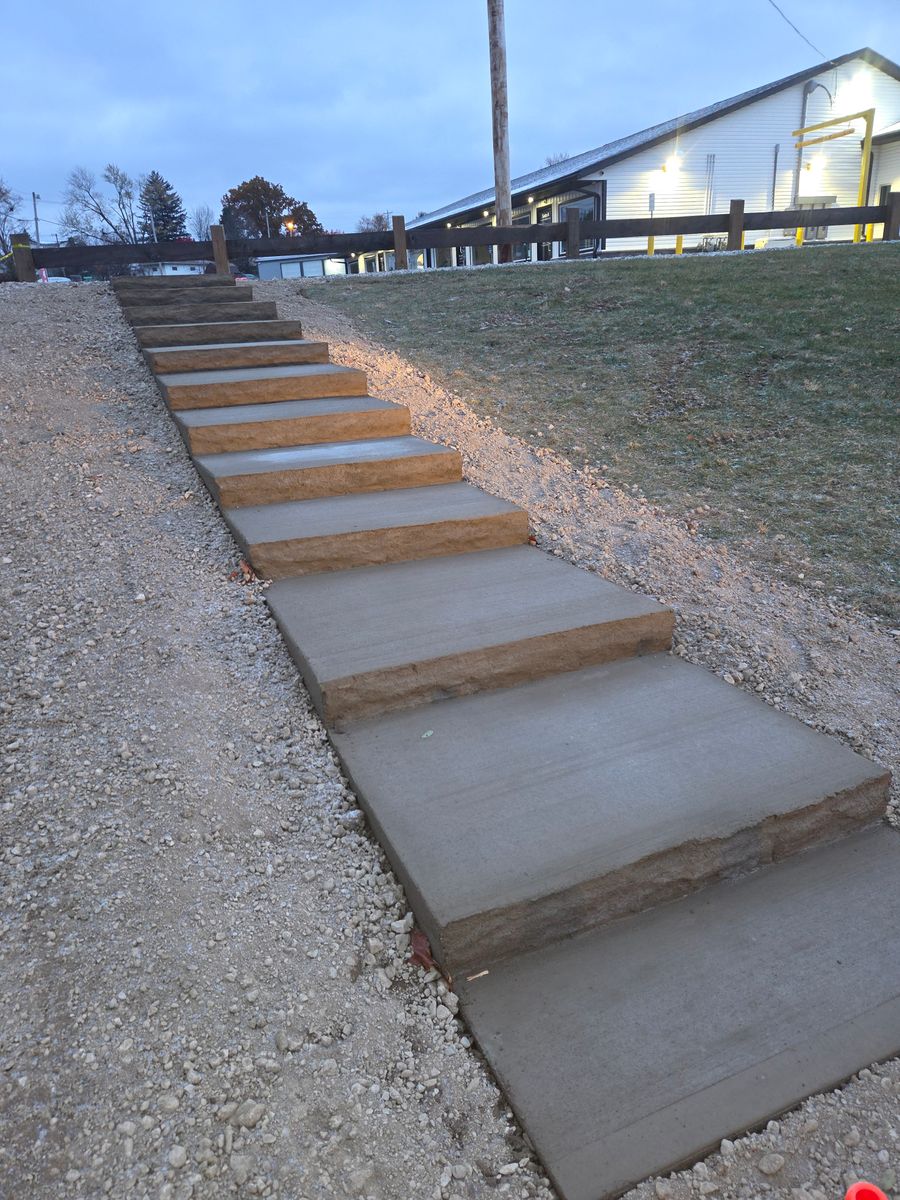 Stair Design & Installation for New Edge Concrete in Mount Vernon, OH