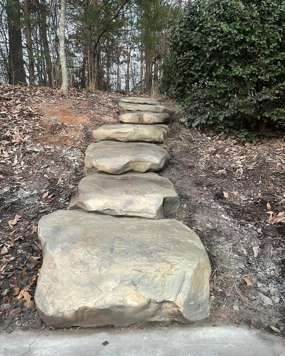 Custom Stepping Stones and Walkways (Add on) for Streamline Borders, LLC in Indian trail, NC