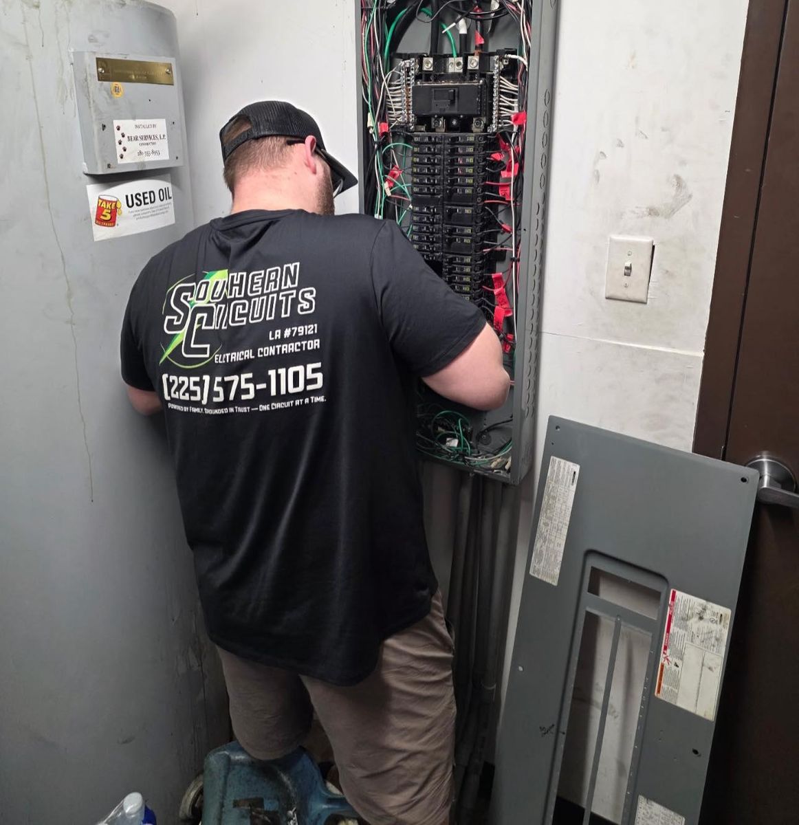 Circuit Breaker Installation for Southern Circuits, LLC in Prairieville, LA