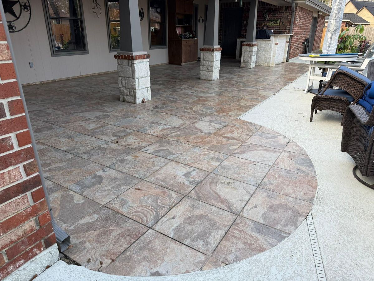 Pool & Patio Restoration for Texas Curb N Borders in Houston, TX