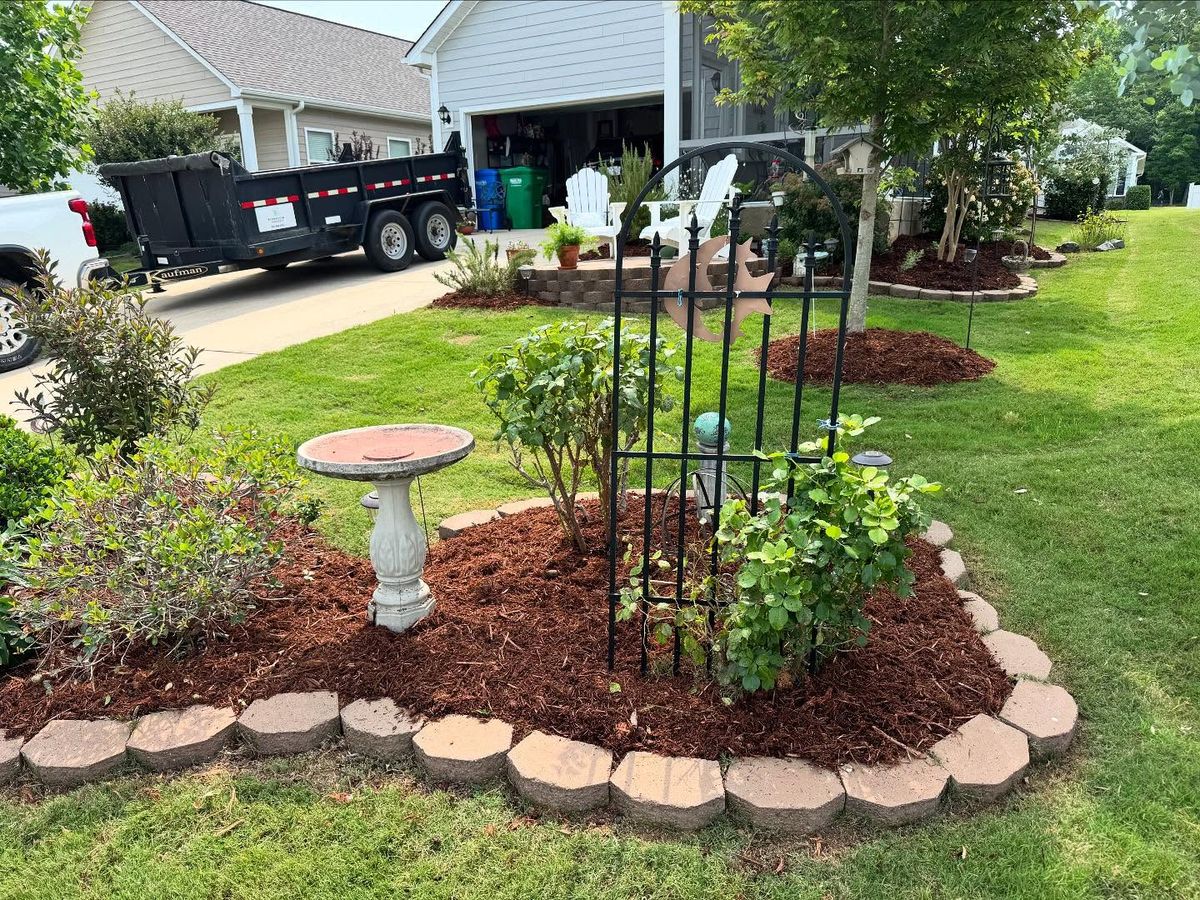 Mulch Installation for Grandview Lawn Care in Norwood, NC
