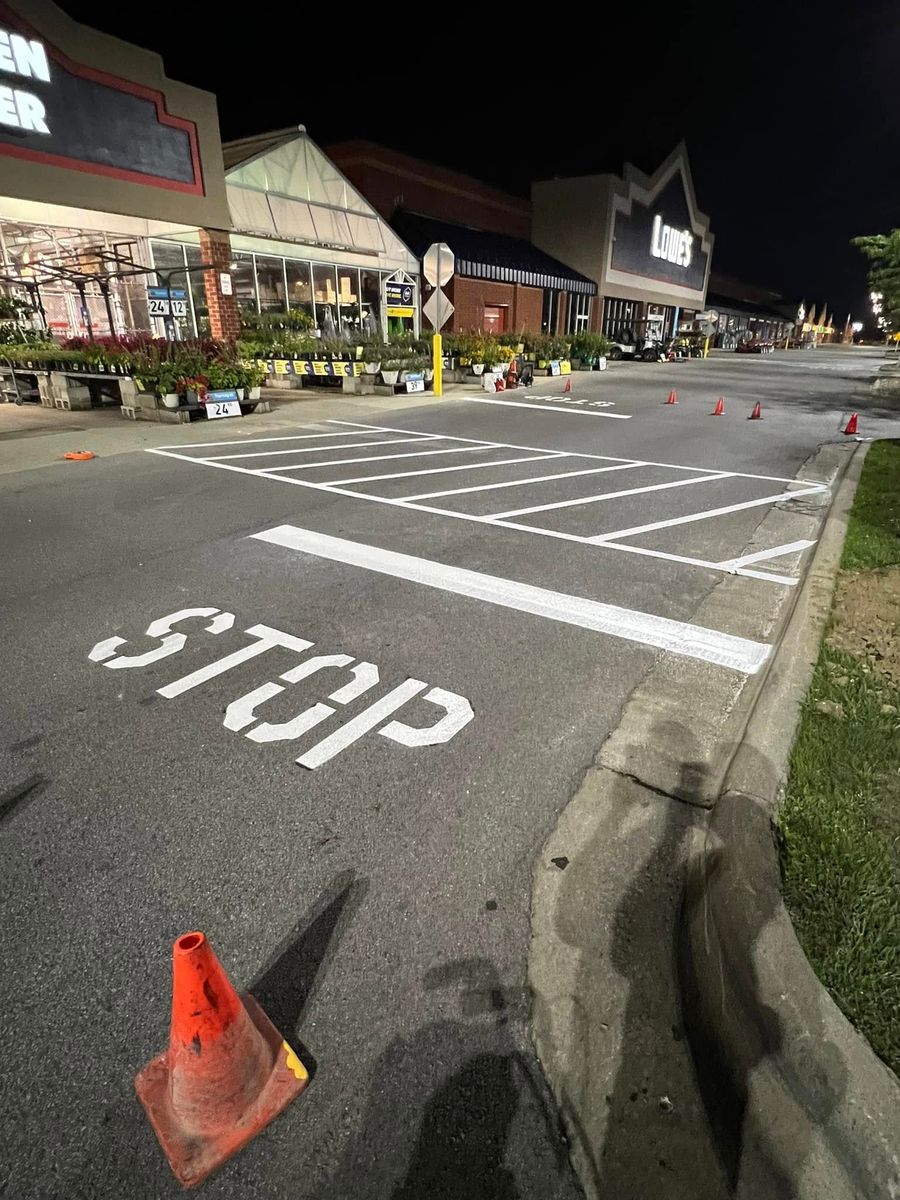 Commercial Striping for Ronnies Line Striping in Kenton, OH