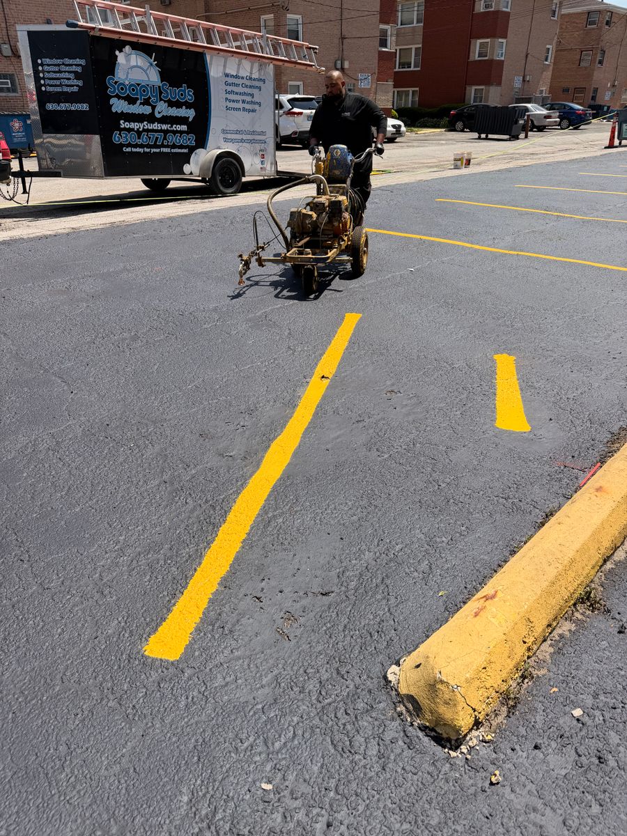 Commercial Line Striping for Black Diamond Sealcoating in St. Charles, IL