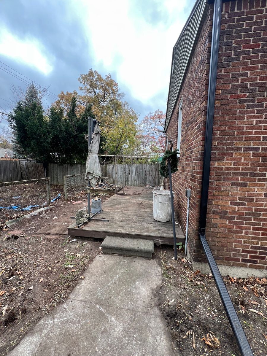 Land clearing for Alltimate Outdoor Services in Warren, MI