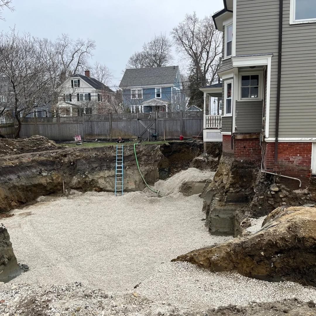 Foundation Digging for Hume Excavation in North Hampton, NH