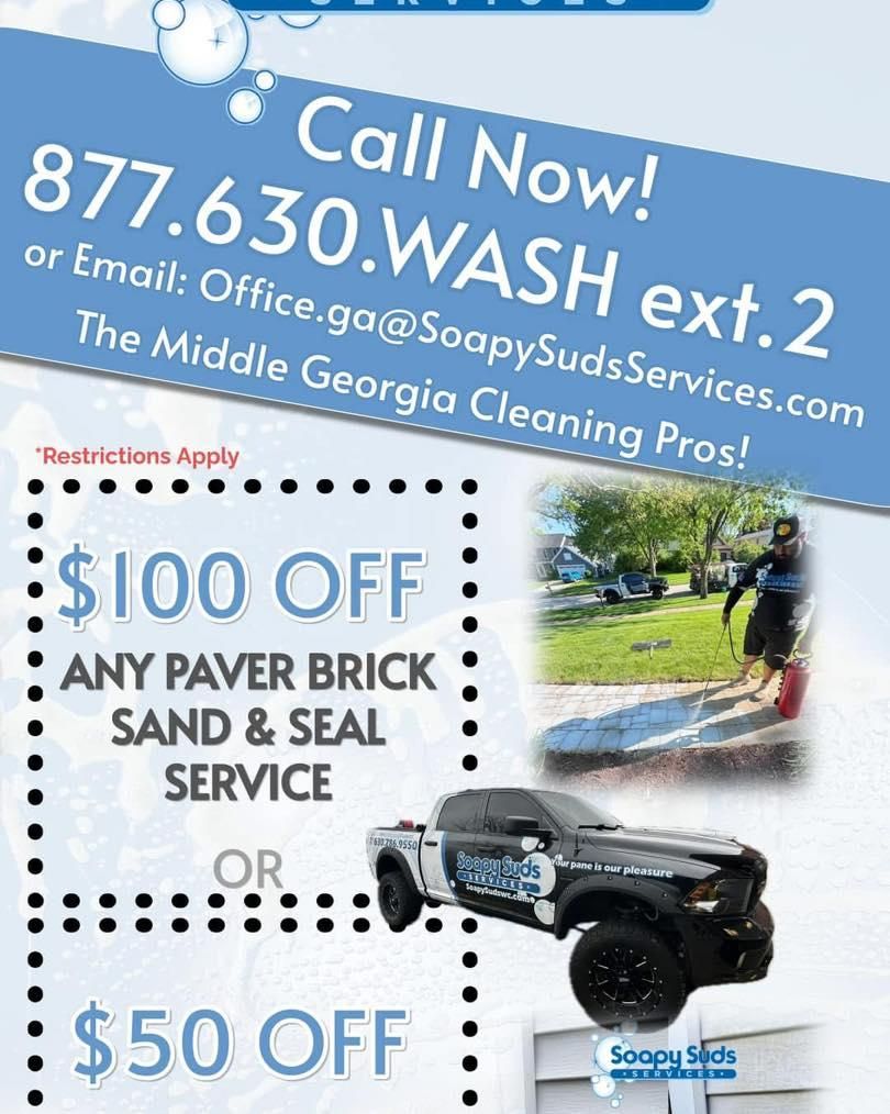 Concrete & Paver-Brick Sealing for Soapy Suds Services Georgia in Perry, GA