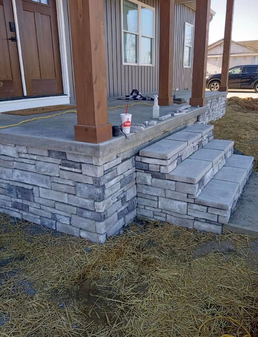 Step Installation for Skinner’s Stone & Masonry in Dawson Springs, KY
