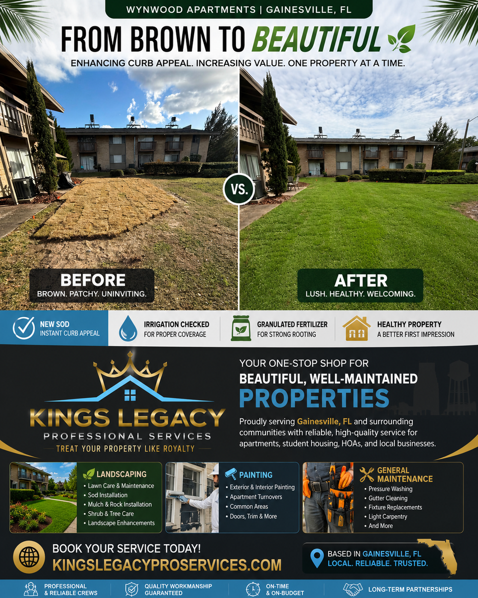 Landscape & Property Cleanup for Kings Legacy Services in Gainesville ,  FL