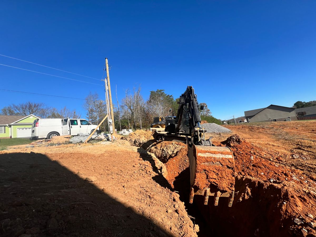 Septic installation for Blair Excavation in Cookeville, TN