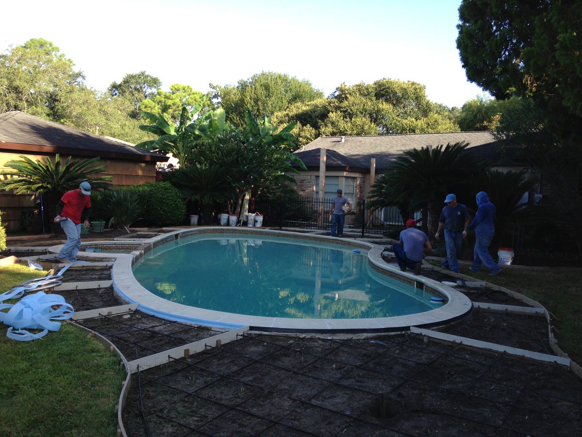 Pool Remodels for Texas Curb N Borders in Houston, TX
