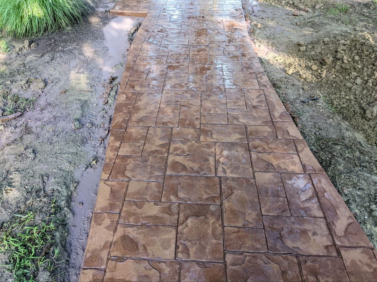 Stamped Concrete Installation for JD's Concrete LLC in Dameron, MD