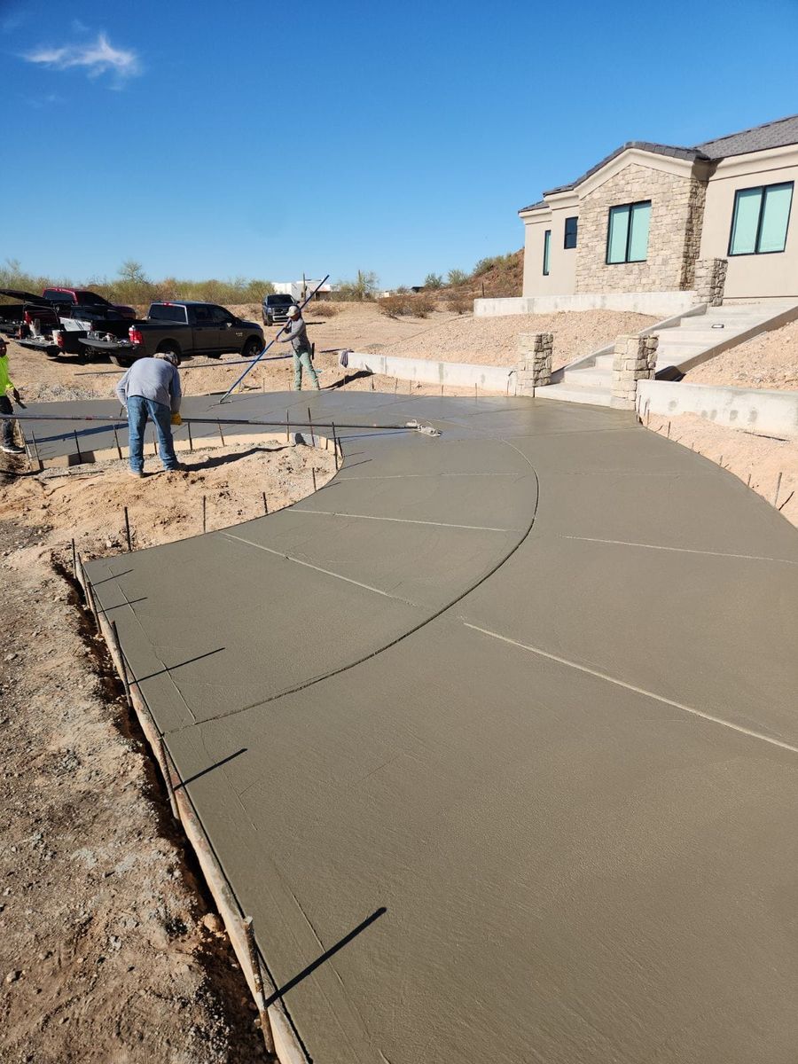 Sidewalk and Driveway Installation for Rockin Custom Concrete  in Litchfield Park, AZ