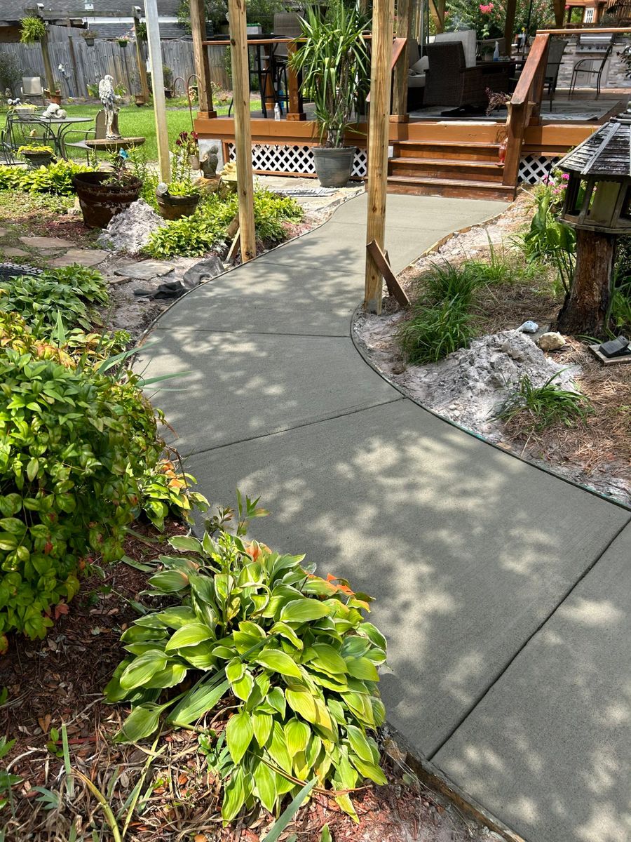 Sidewalk Installation for Brothers Concrete in Castle Hayne, NC