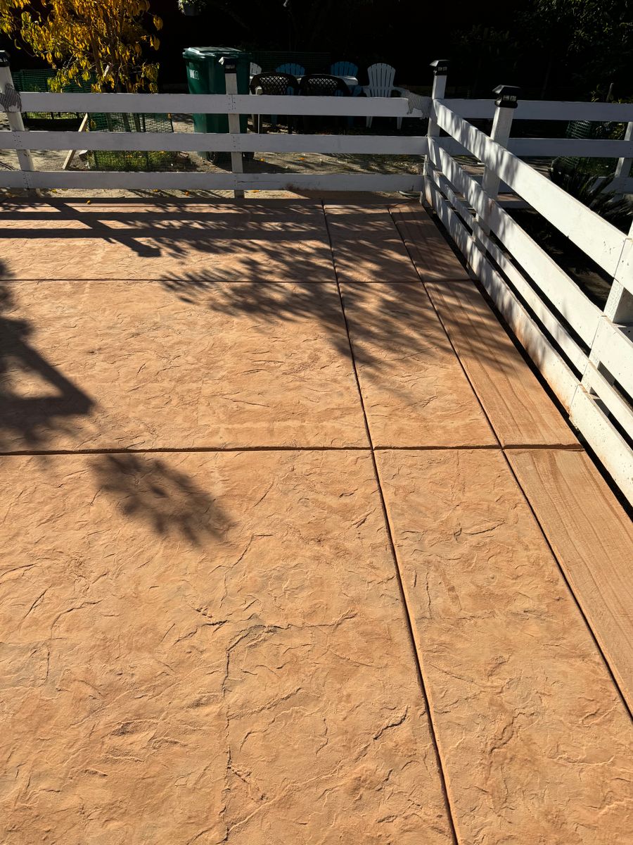 Stamped Concrete Installation for PREMIER CONCRETE CREATIONS in Stockton, CA
