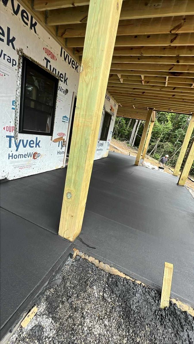 Concrete Slab Construction for Miilan Construction in Boonville, NC