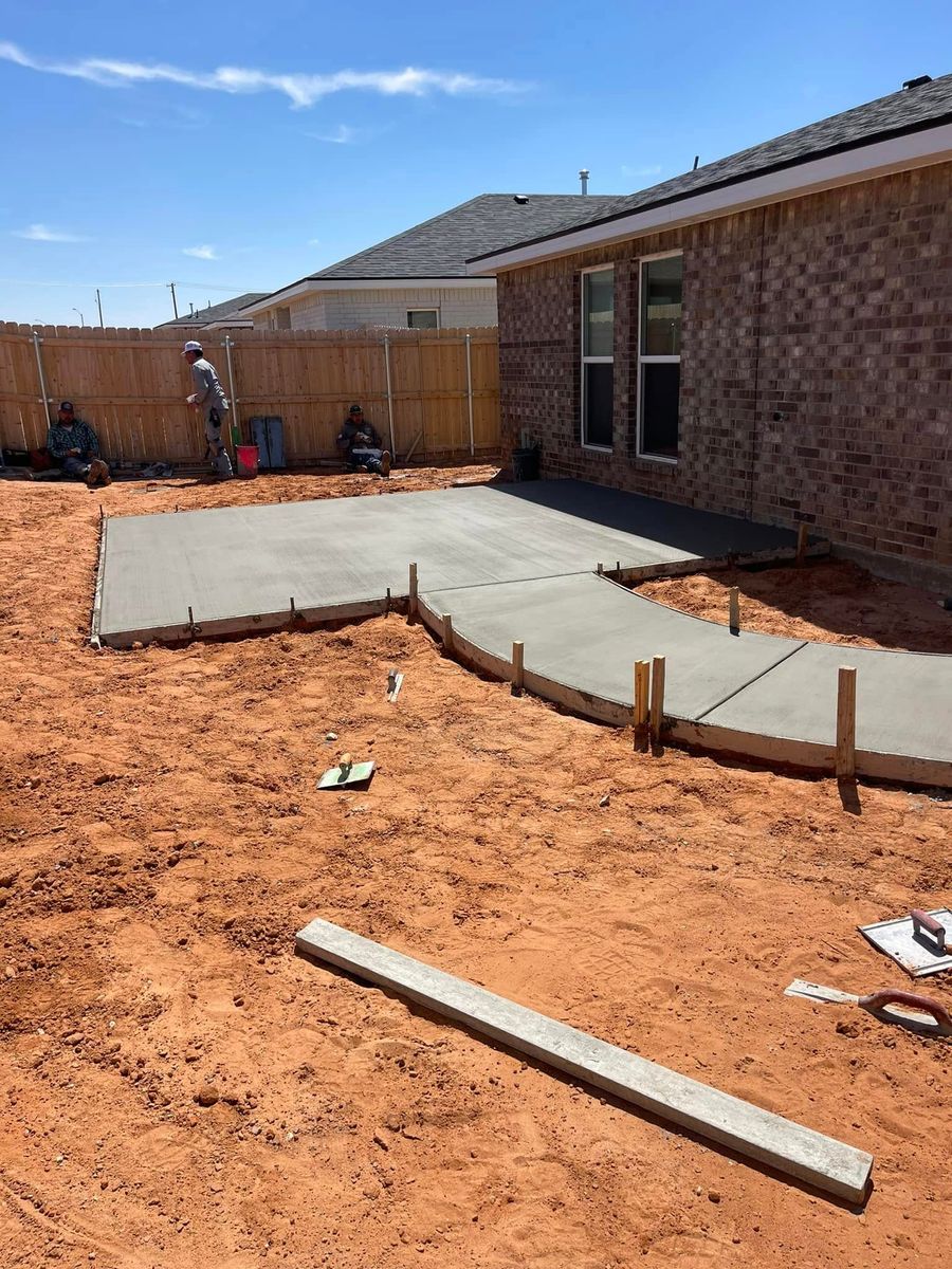 Patio Design & Installation for DeLeon's Concrete in Odessa, TX