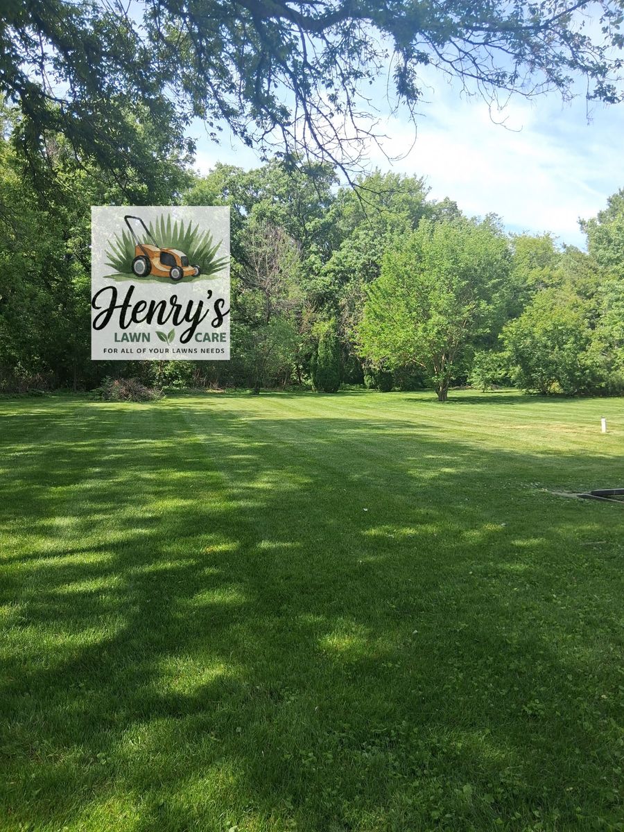 Mowing for Henry's Lawn Care in Rockford, IL