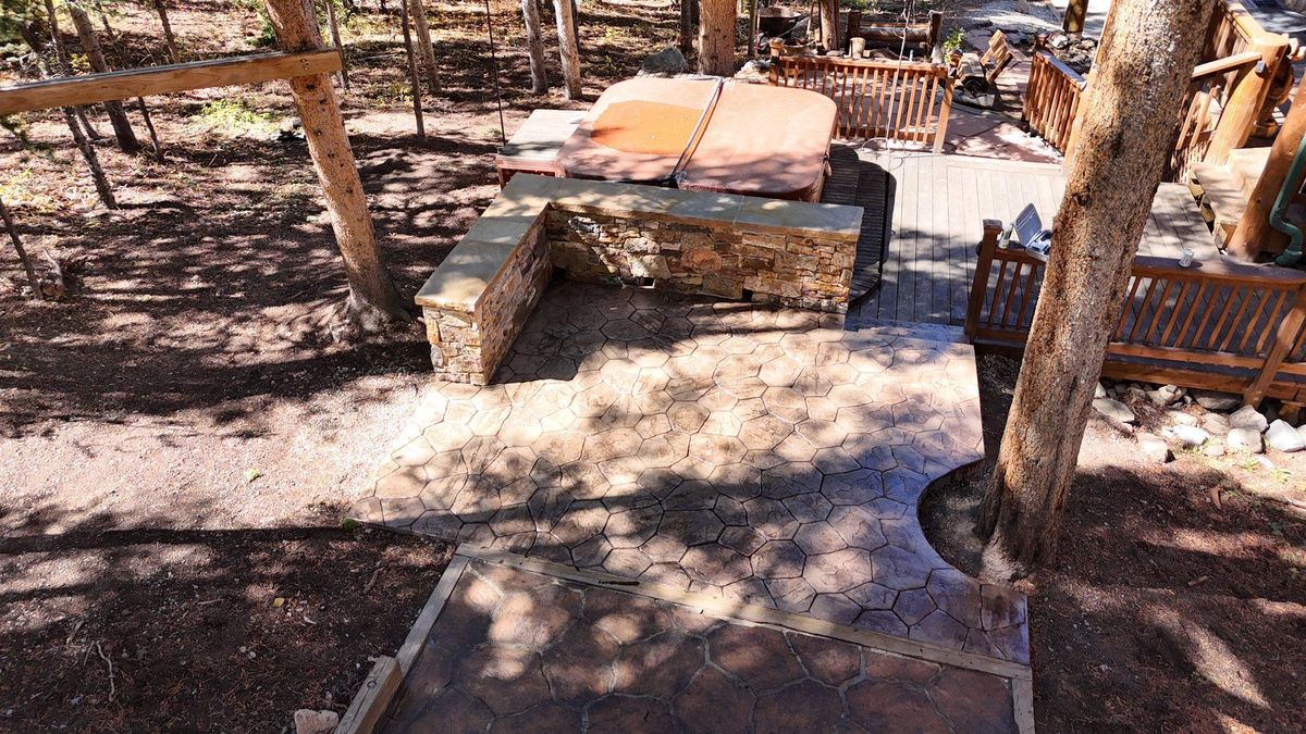 stamped concrete for EHJP Masonry in Silverthorne, CO