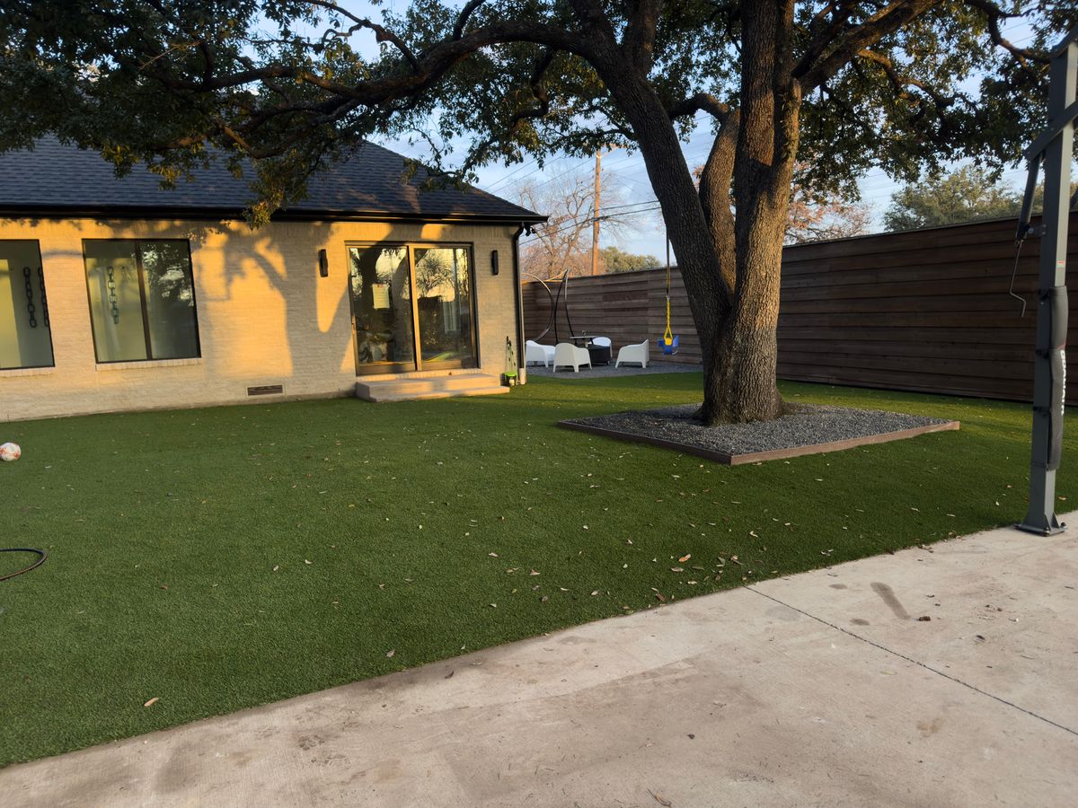 Synthetic Turf & Sod Installation for Walker Custom Exteriors in Dallas, TX