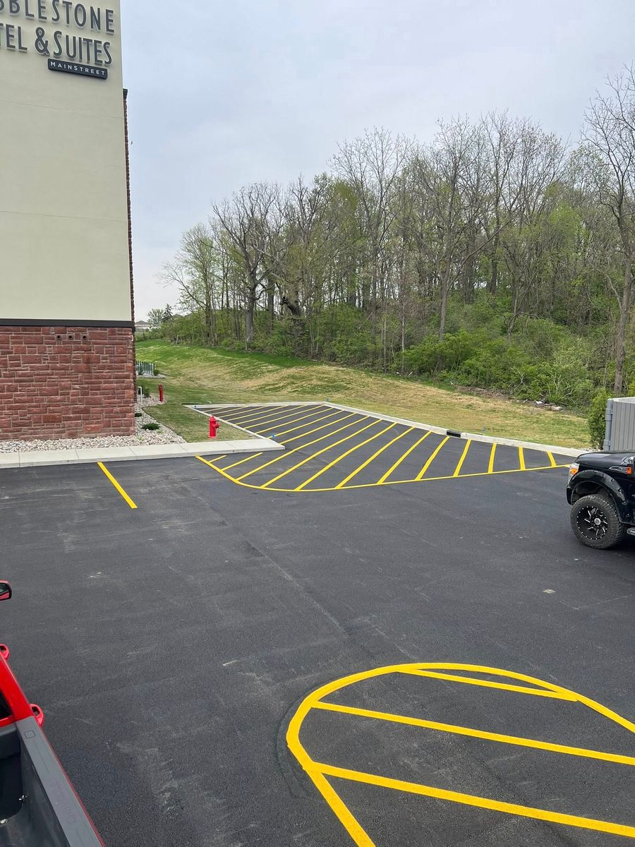 Parking Lot Striping for Ronnies Line Striping in Kenton, OH