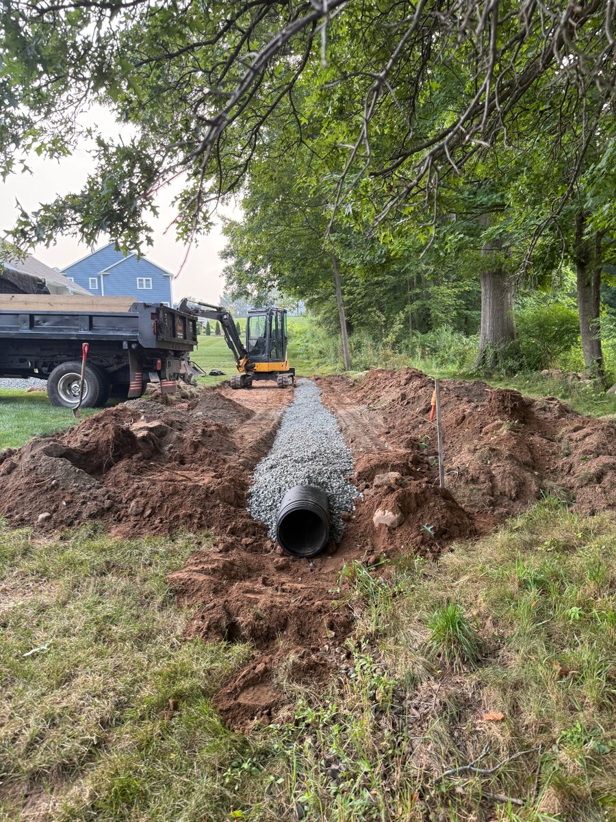 Site Work for Lennon Land Management in Suffield, CT