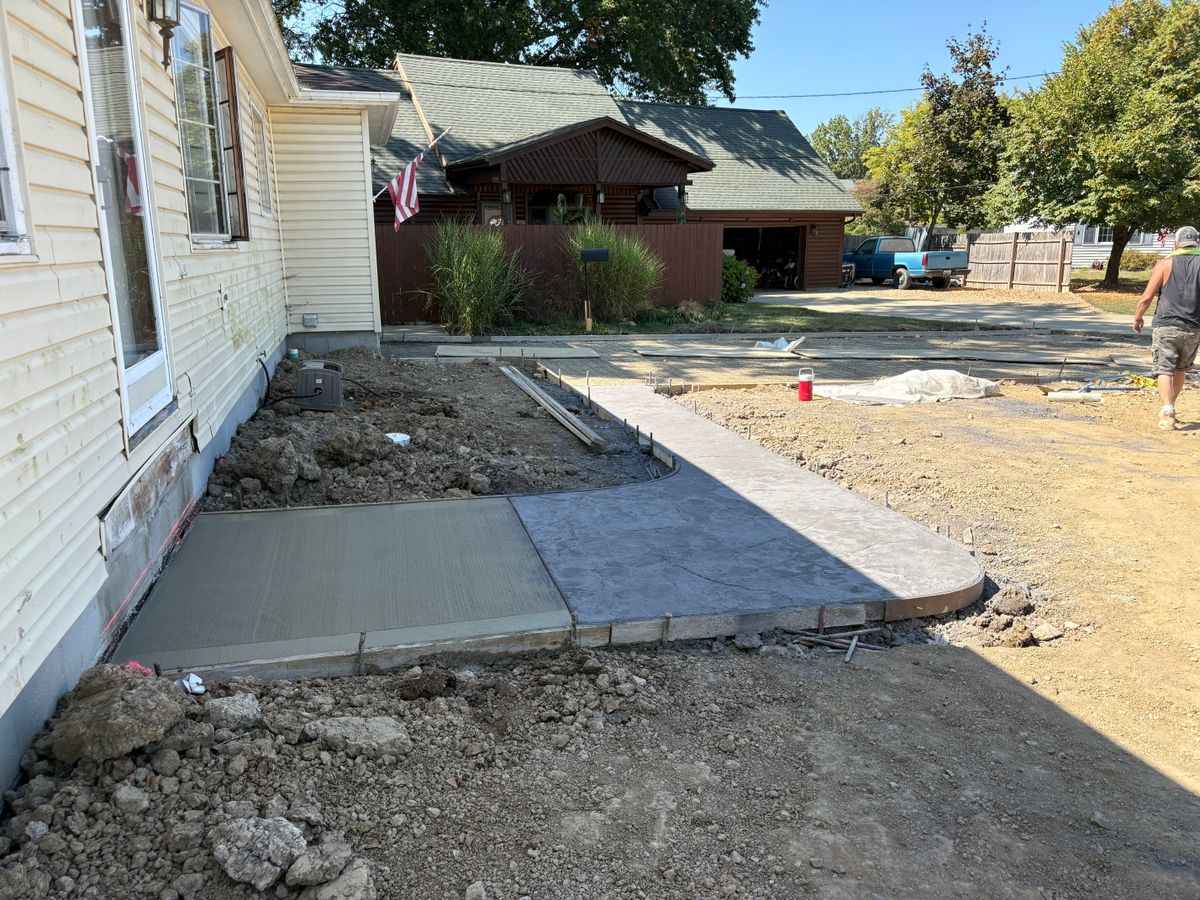 Stamped Concrete Installation for Concrete Pros, LLC in Lorain, OH