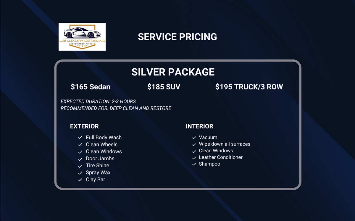 Silver Package for J&I Luxury Detailing in Polk County, FL