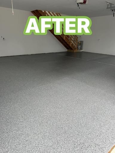 Garage Epoxy Floor Coating for Rockstarz Concrete Design in Spearfish, SD