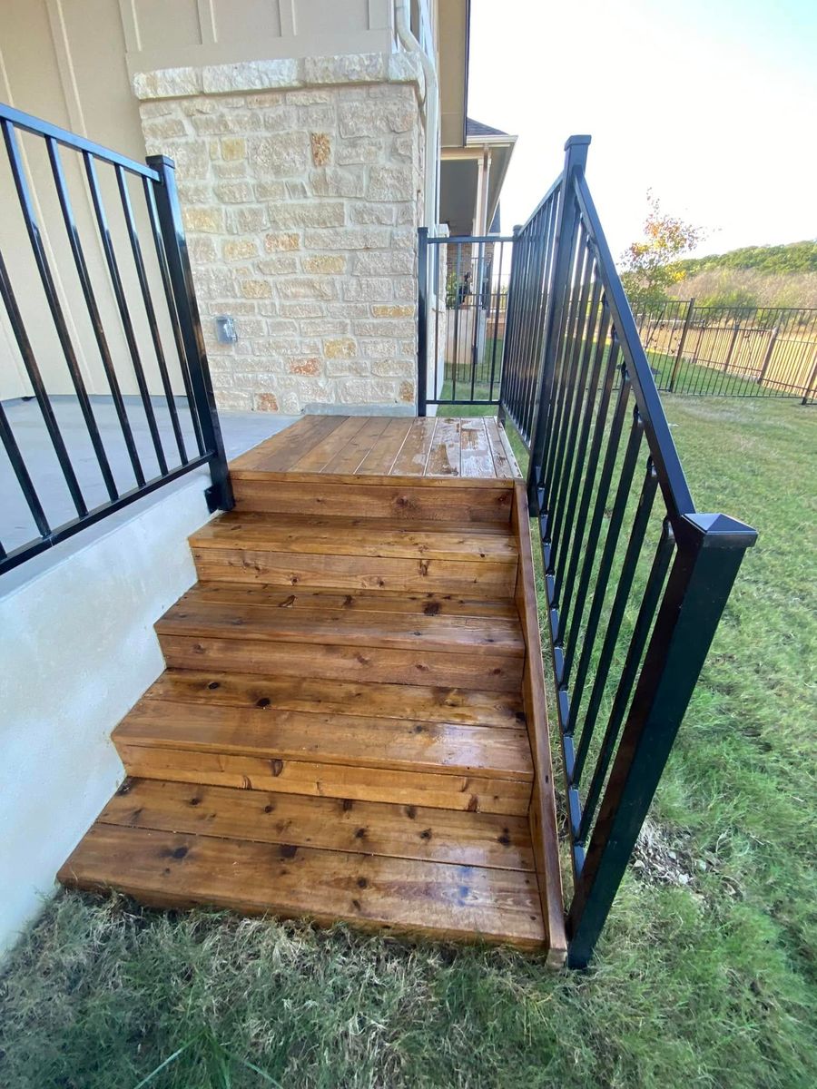 Stair Design & Installation for ATX Outdoor Construction in Cedar Creek, TX