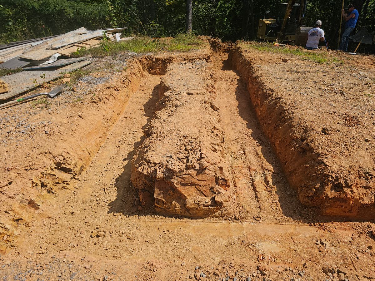 Footings for Walker Excavation in Tazewell, TN