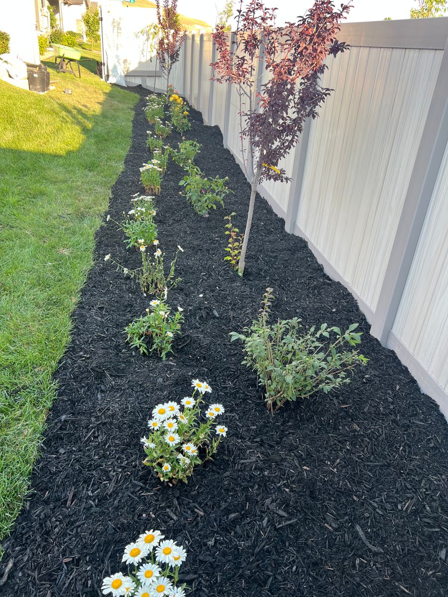 Mulch Installation for Platinum Lawn Service in Santaquin, UT