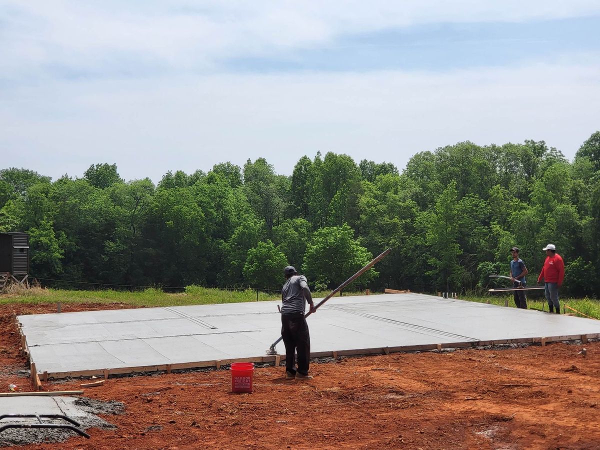 New Construction Concrete for Miilan Construction in Boonville, NC