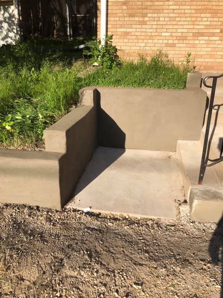 Concrete steps & stoop Installation/ Overcoat repair for Mickelson Concrete LLC  in Webster, MN 